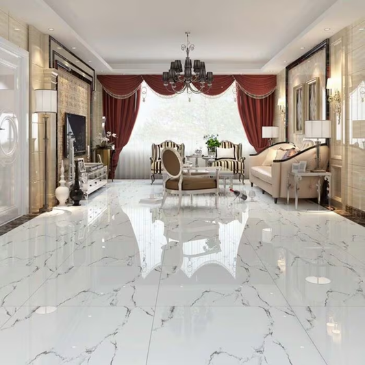 Kajaria 2x2 Vitrified Floor Tile - Double Charged White