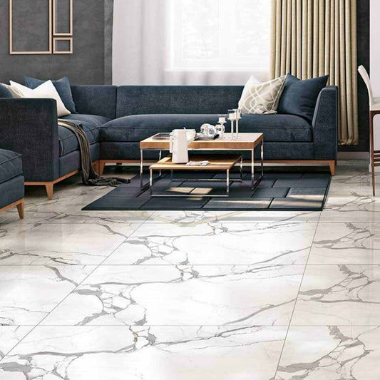 Somany 2x2 Vitrified Floor Tile - Double Charged White