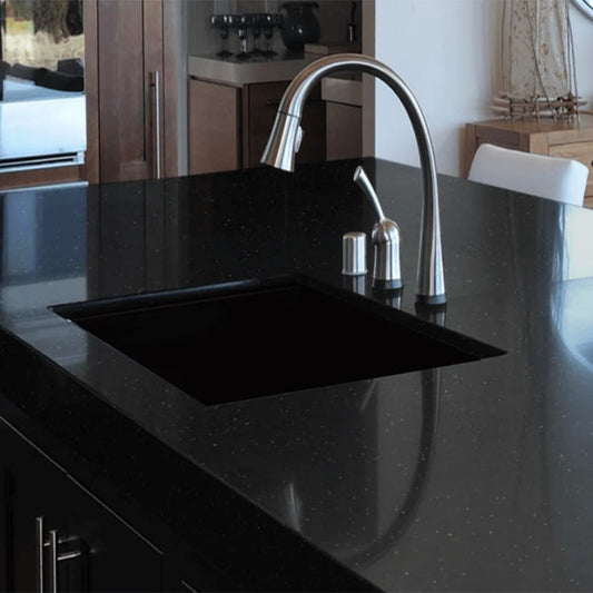 Jet Black Granite Slab (18mm) - Premium Polish